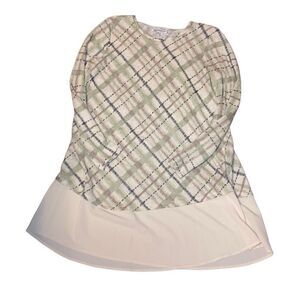 Ces Femme Size Medium Plaid Cottagecore Tunic Dress